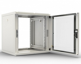 Шкаф настенный 12U (600 × 480) дверь стекло